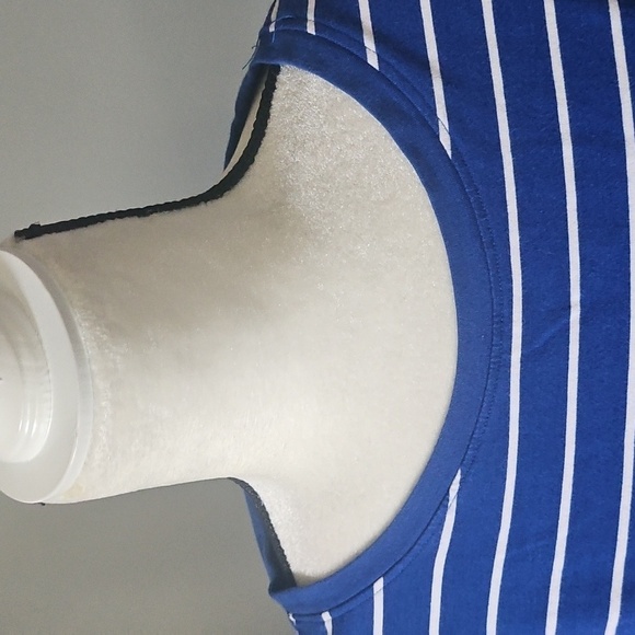 Rafaella Blue and White Striped Dress with Adjustable Waist - Picture 5 of 15